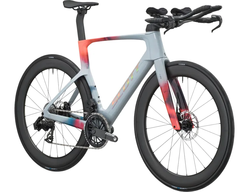 Scott Foil RC TRI Carbon Road Bike 2027 in Narwal Grey and Gloaming Orange-1