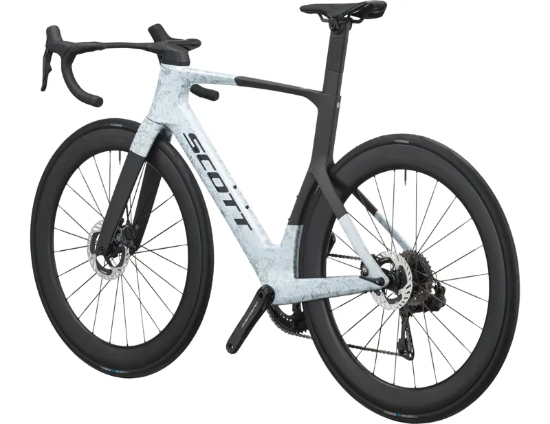 Scott Foil RC Pro Carbon Road Bike 2027 in Rush White and Carbon Black-2