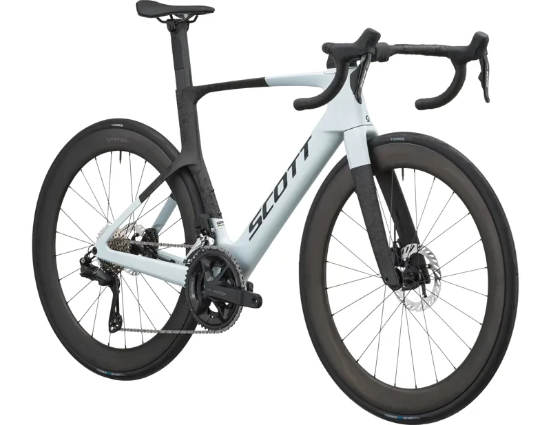 Scott Foil RC 20 Carbon Road Bike 2027 in Cumulus White and Carbon Black-1