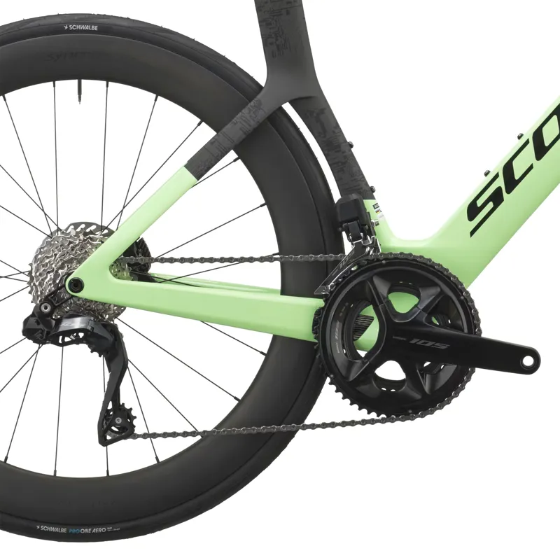 Scott Foil RC 20 Carbon Road Bike 2027 in Paradise Green and Carbon Black-3