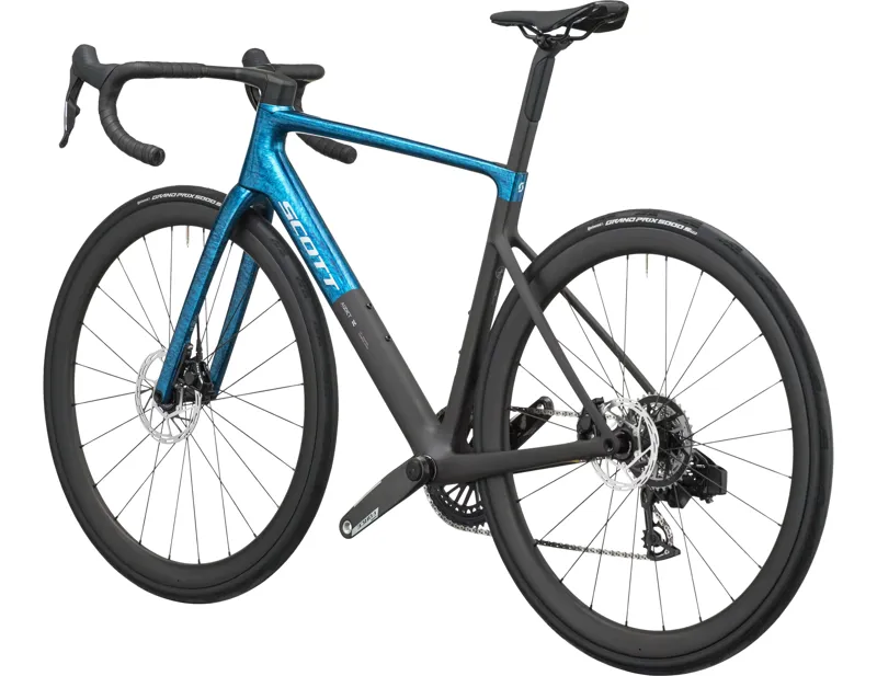 Scott Addict RC Carbon Team Road Bike 2027 in Watery Blue and Carbon Black-2