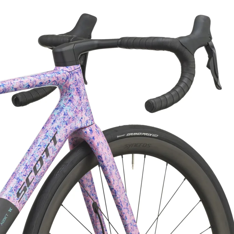 Scott Addict RC 10 Carbon Road Bike 2027 in Flourish Blue and Carbon Black-5