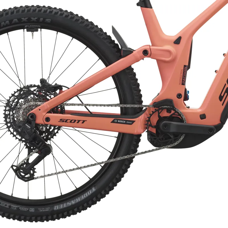 Scott Patron 10 Electric Carbon Full Suspension MTB 2027 in Obsidian Red and Carbon Black-3