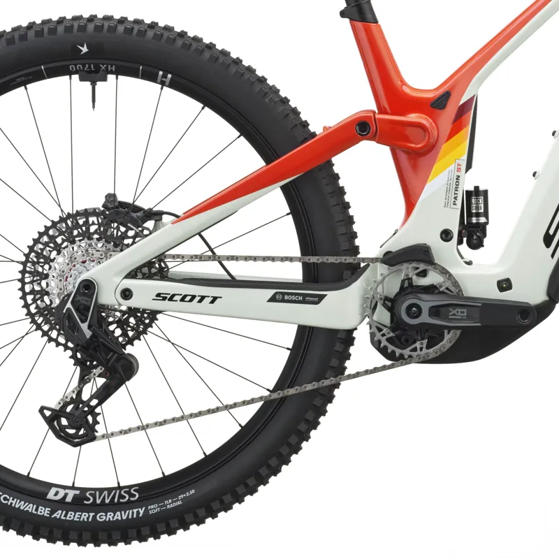 Scott Patron ST Tuned Electric Carbon Full Suspension MTB 2027 in Blush White/Rally Red-3