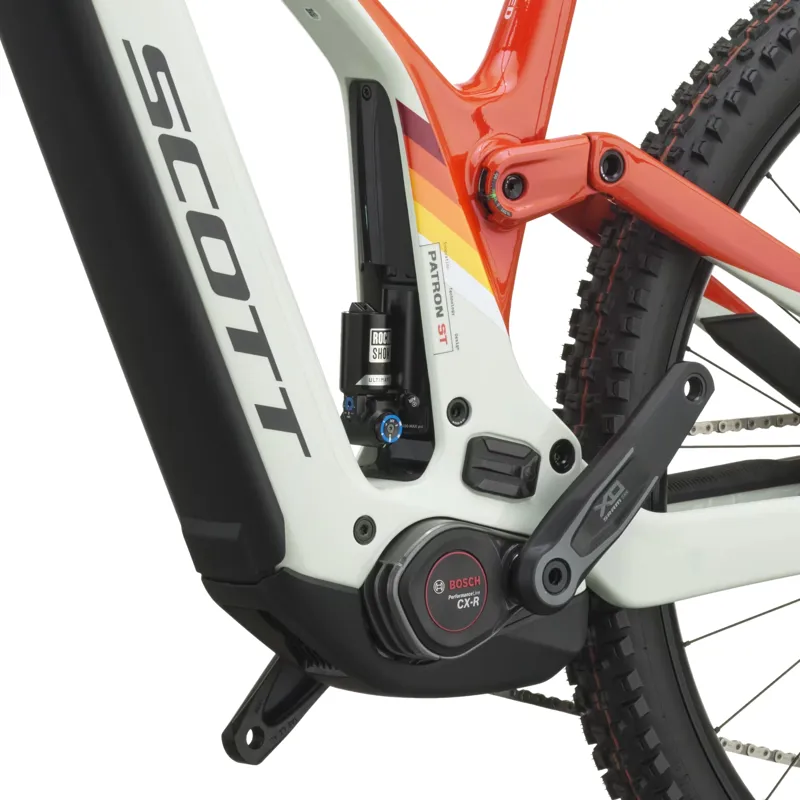 Scott Patron ST Tuned Electric Carbon Full Suspension MTB 2027 in Blush White/Rally Red-6
