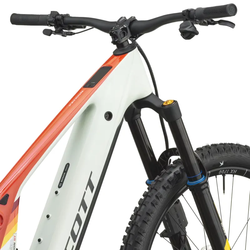 Scott Patron ST Tuned Electric Carbon Full Suspension MTB 2027 in Blush White/Rally Red-5