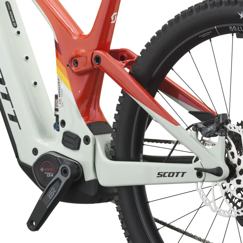 Scott Patron ST Tuned Electric Carbon Full Suspension MTB 2027 in Blush White/Rally Red-4
