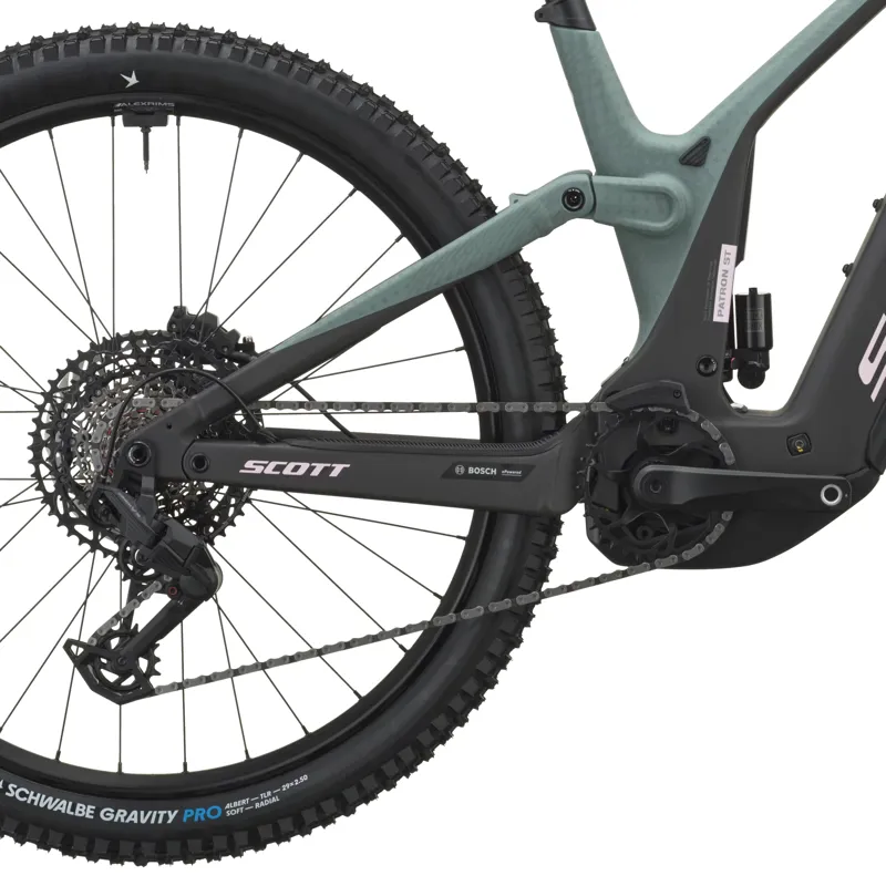 Scott Patron ST 10 Electric Carbon Full Suspension MTB 2027 in Moss Green and Carbon Black-3