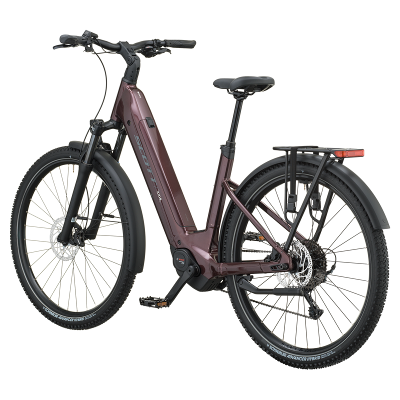 Scott Axis 10 Wave Electric Hybrid Bike 2027 in Aubergine Red-1