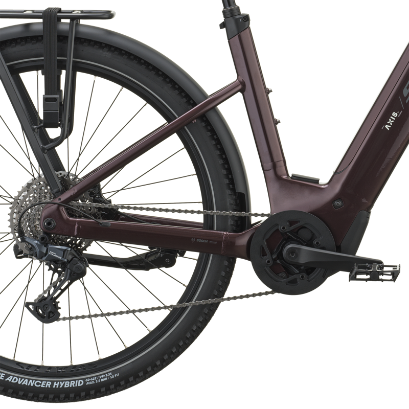 Scott Axis 10 Wave Electric Hybrid Bike 2027 in Aubergine Red-4