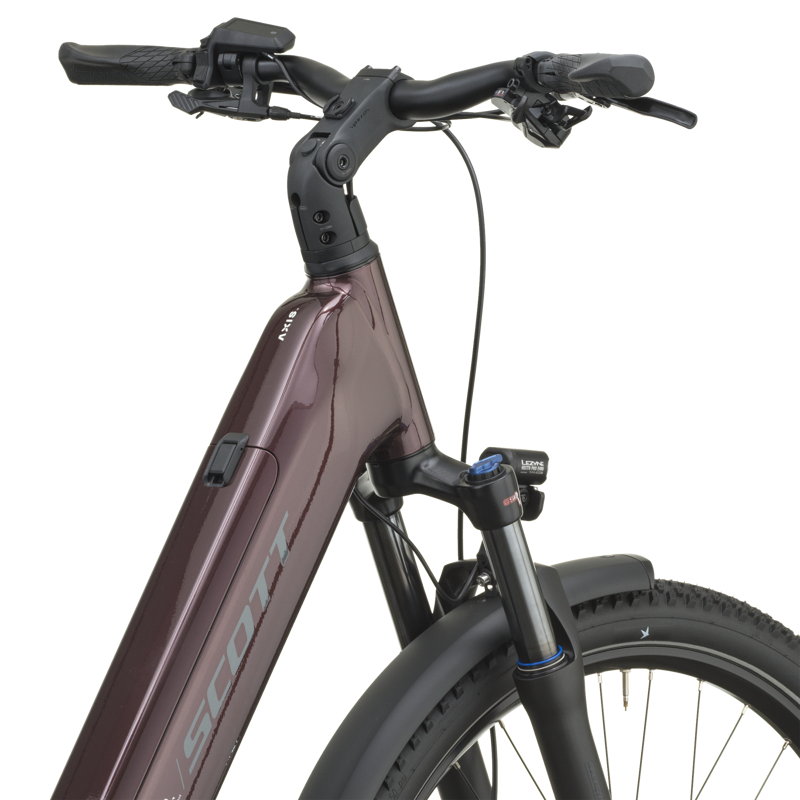 Scott Axis 10 Wave Electric Hybrid Bike 2027 in Aubergine Red-6