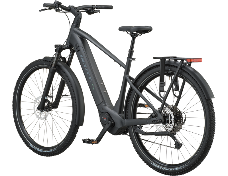 Scott Axis 20 Electric Hybrid Bike 2027 in Granite Black-1