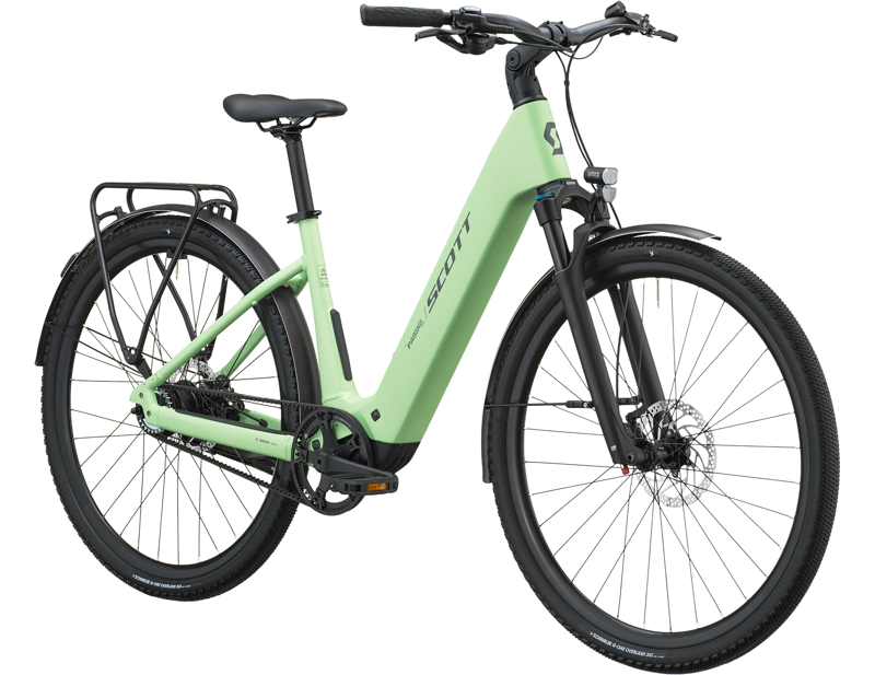 Scott Passage 10 Belt Wave Electric Hybrid Bike 2027 in Paradise Green-2