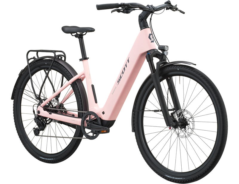 Scott Passage 20 Wave Electric Hybrid Bike 2027 in Dogwood Pink-2