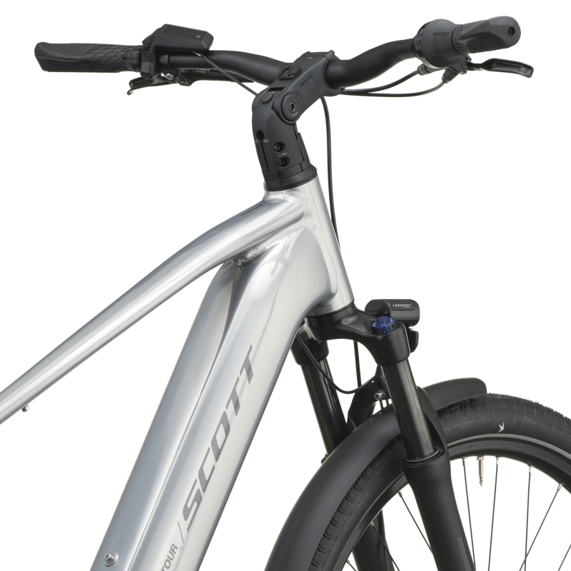 Scott Sub Tour 30 Electric Hybrid Bike 2027 in Chrome Silver-6