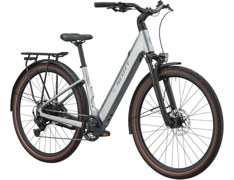 Scott Sweep 20 Wave Electric Hybrid Bike 2027 in Chrome Silver-1