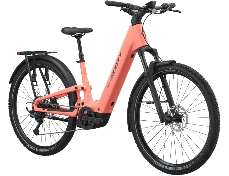 Scott E-Ville 10 SUV Electric Hybrid Bike 2027 in Peach Pink-2