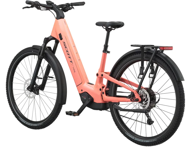 Scott E-Ville 10 SUV Electric Hybrid Bike 2027 in Peach Pink-1
