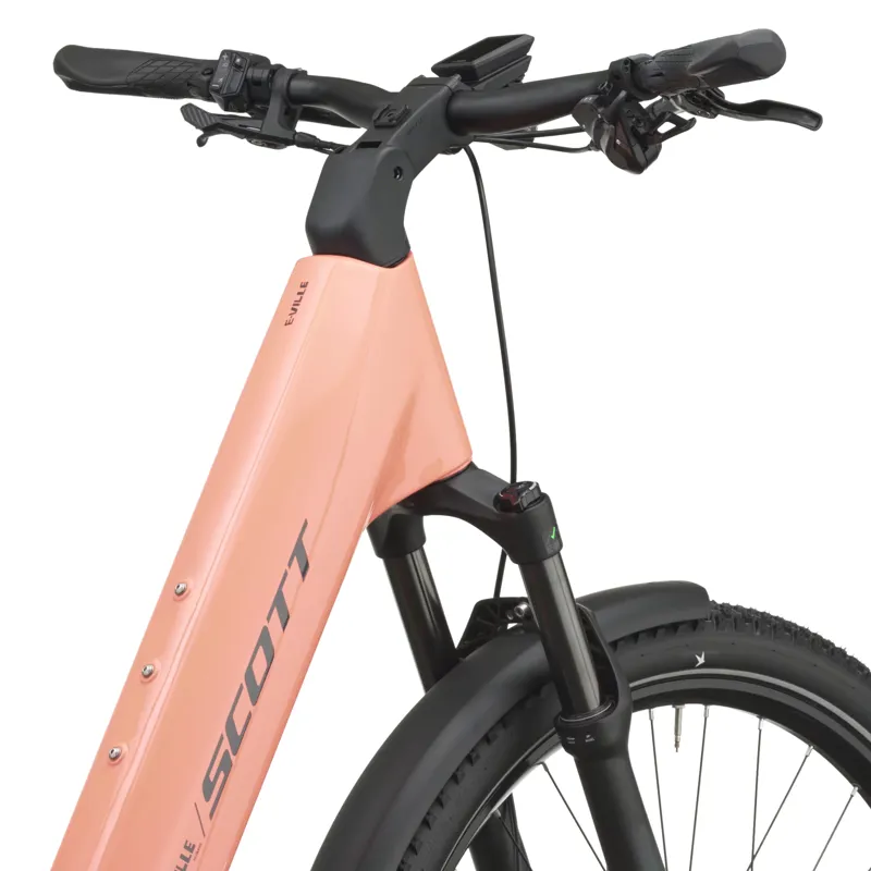 Scott E-Ville 10 SUV Electric Hybrid Bike 2027 in Peach Pink-5