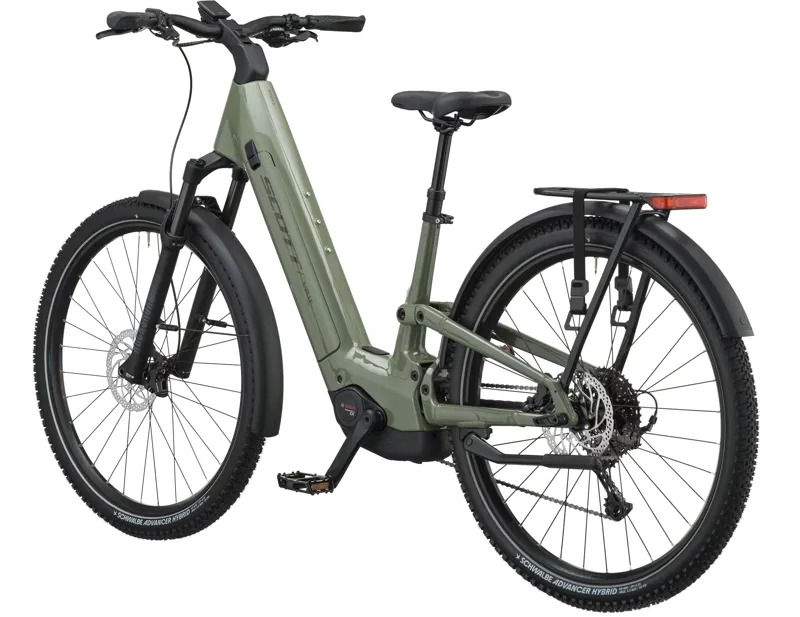 Scott E-Ville 10 SUV Electric Hybrid Bike 2027 in Tawny Green-1
