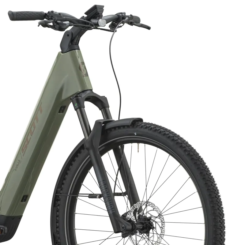 Scott E-Ville 10 SUV Electric Hybrid Bike 2027 in Tawny Green-7