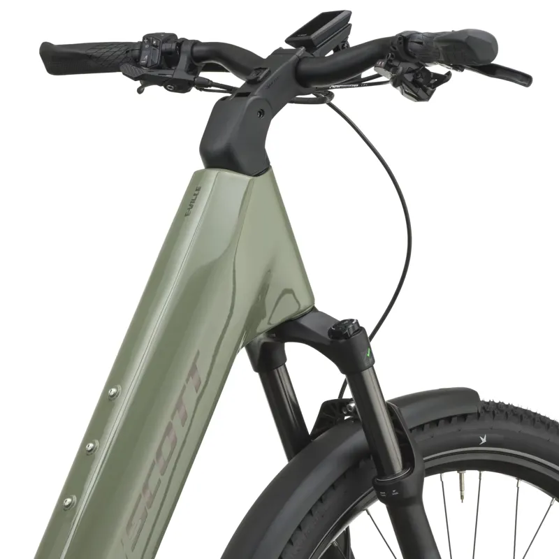 Scott E-Ville 10 SUV Electric Hybrid Bike 2027 in Tawny Green-5