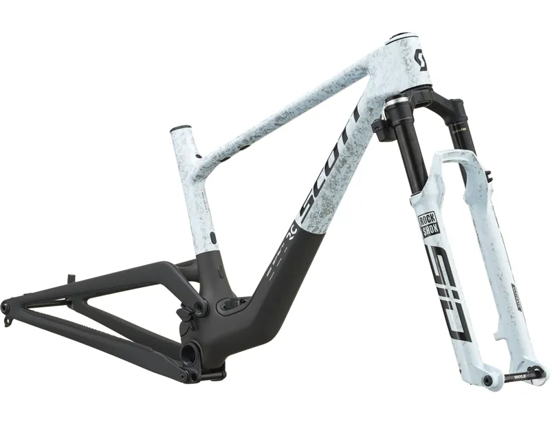 Scott Spark RC World Cup EVO MTB Carbon Frameset 2027 in Rush White and Carbon Black-1
