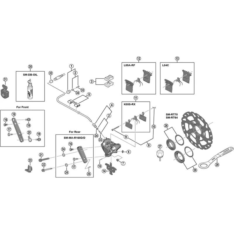 Shimano SM-RT70 lock ring and washer-1