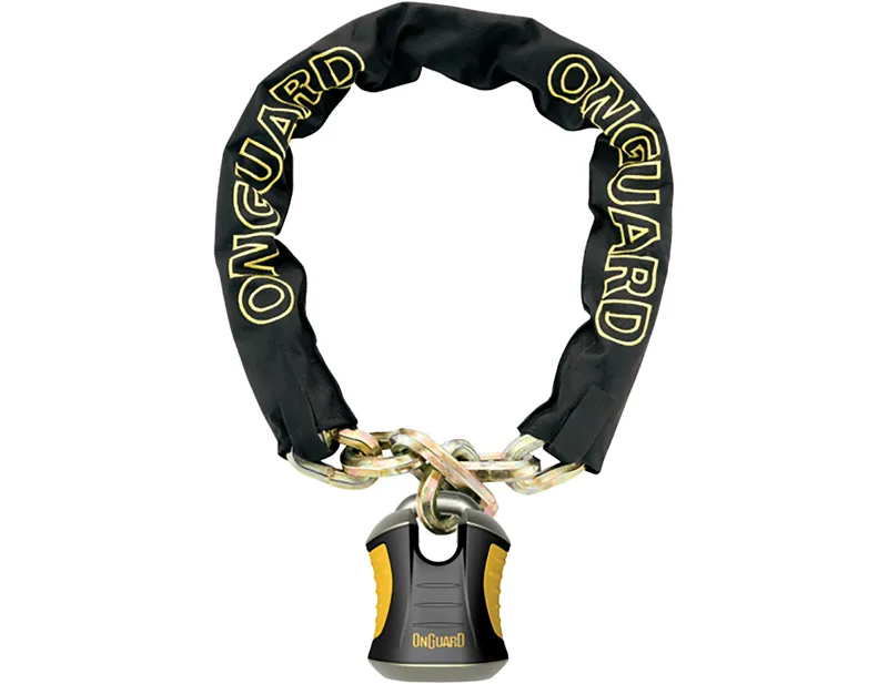 Onguard Beast Chain Lock 1100mm in Black/Yellow