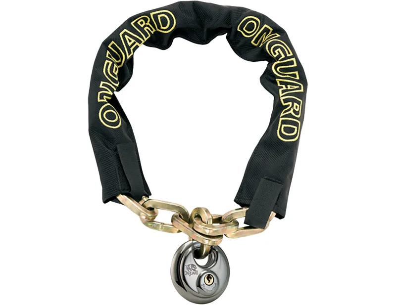 Balfes Bikes Onguard OnGuard Mastiff DB Chain Lock 800mm in Black/Yellow | Free postage over £30, £10 off first order, price match & 0% finance.