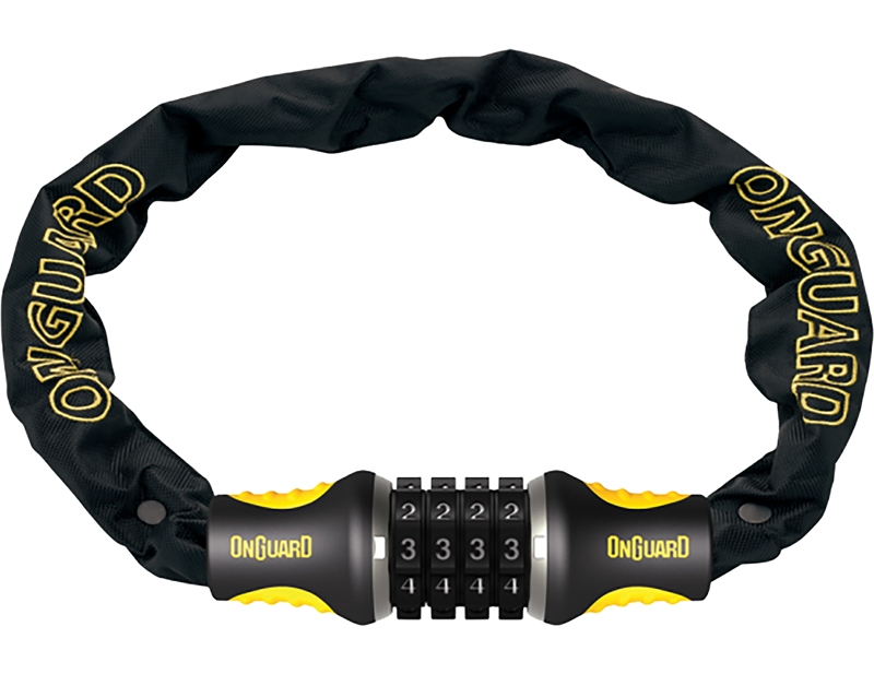 Balfes Bikes Onguard OnGuard Mastiff Combo Chain Lock 1100mm in Black/Yellow | Free postage over £30, £10 off first order, price match & 0% finance.