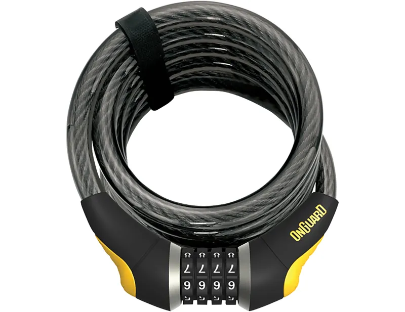 Balfes Bikes Onguard OnGuard Doberman Combo Cable Lock 15mm x 1850mm in Black/Yellow | Free postage over £30, £10 off first order, price match & 0% finance.