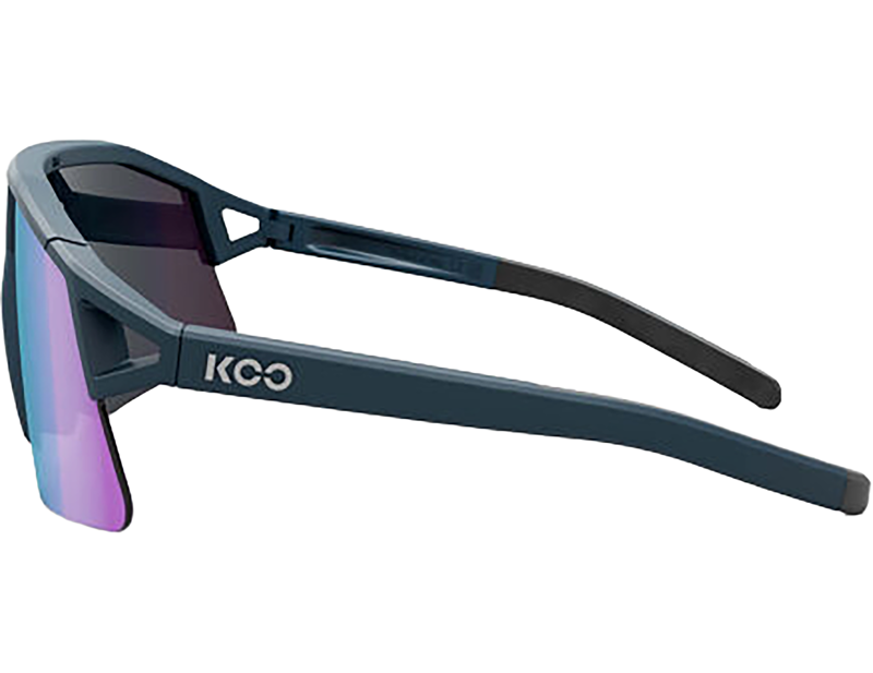 Koo Hype Sunglasses in Dark Blue Matt/Turquoise Mirror-2