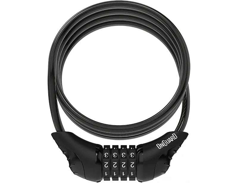 Balfes Bikes Onguard OnGuard Neon Combination Cable Lock 10mm x 1800mm in Black | Free postage over £30, £10 off first order, price match & 0% finance.