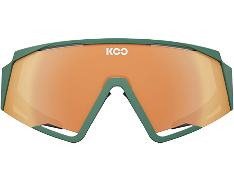 Koo Spectro Sunglasses in Green Matt/Orange Mirror-1