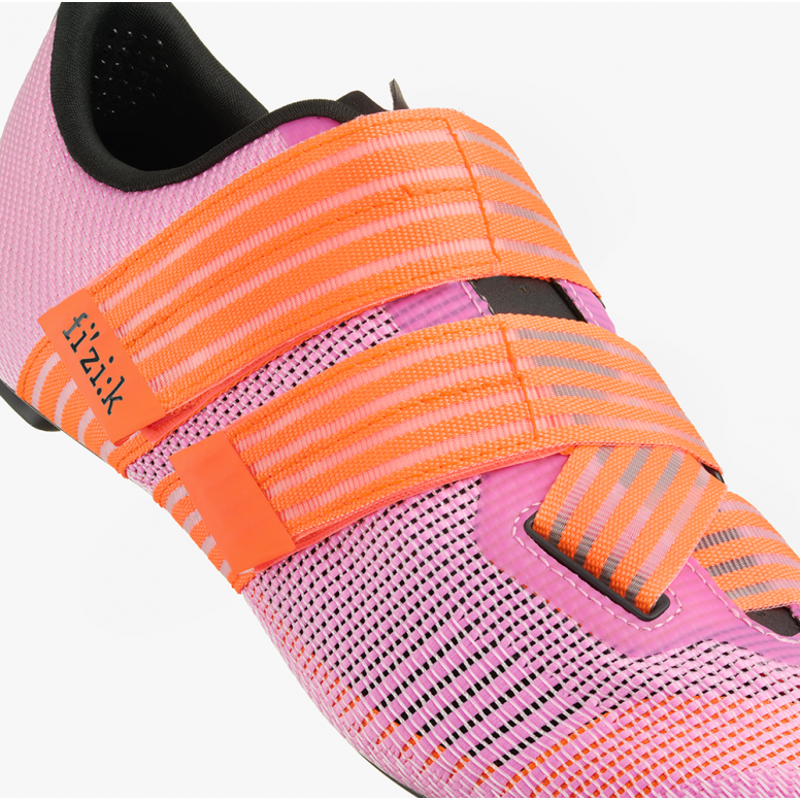 Fizik Vento Powerstrap Aeroweave Road Cycling Shoes in Coral-7