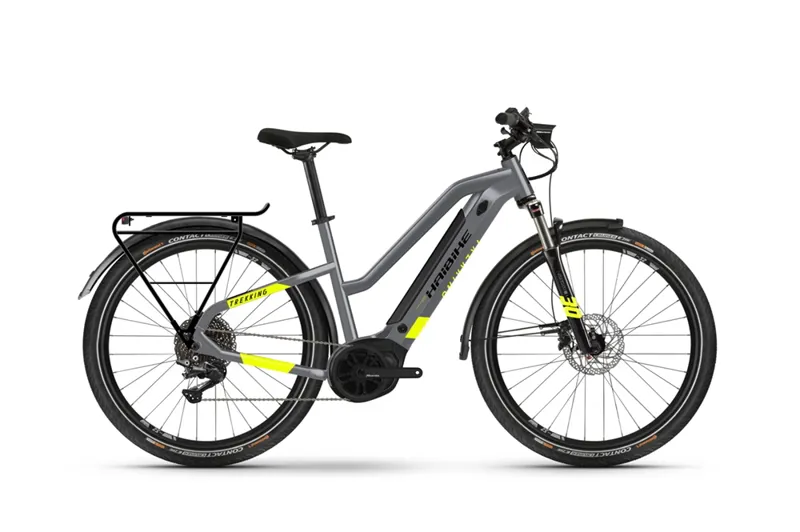 EX DISPLAY Haibike Trekking 6 500Wh Mid Electric Hybrid Bike Medium 2022 in Grey 