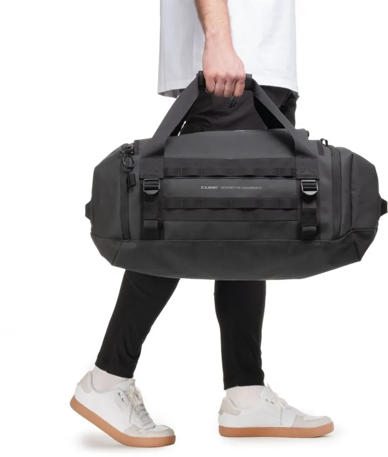 Cube Duffle Bag 60L in Black-4