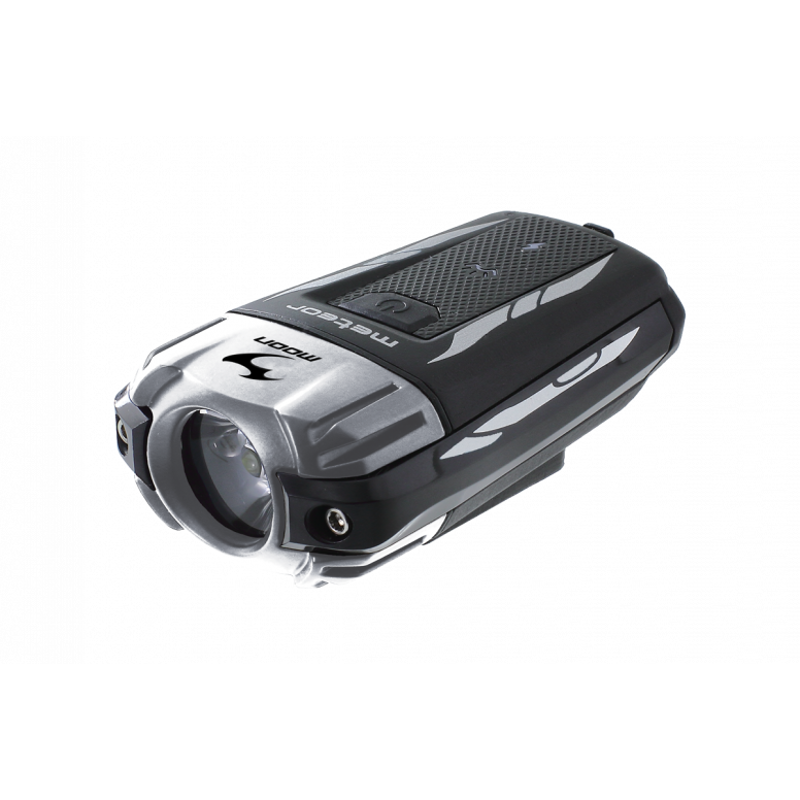 Moon Meteor 400lm and Orion 50lm Front and Rear Rechargeable Light Set in Black-1