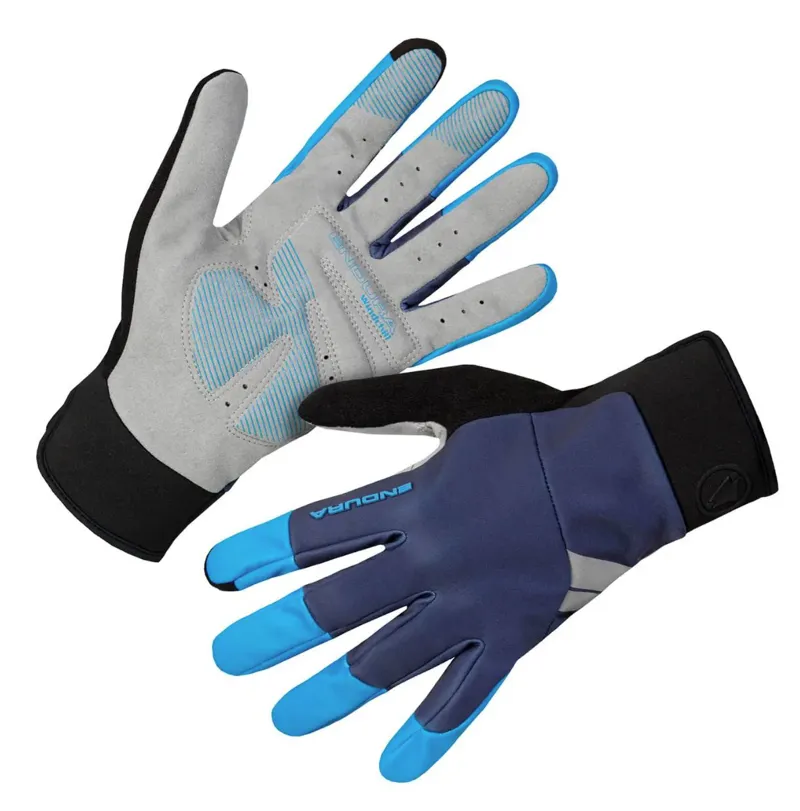 Endura Windchill Winter Gloves in Hi-Viz Blue