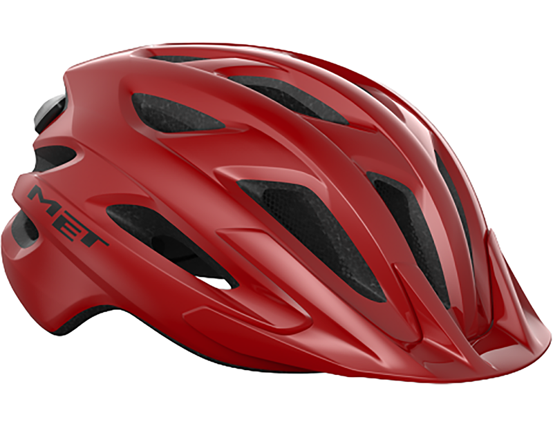 MET Crossover Helmet 52-59cm in Red