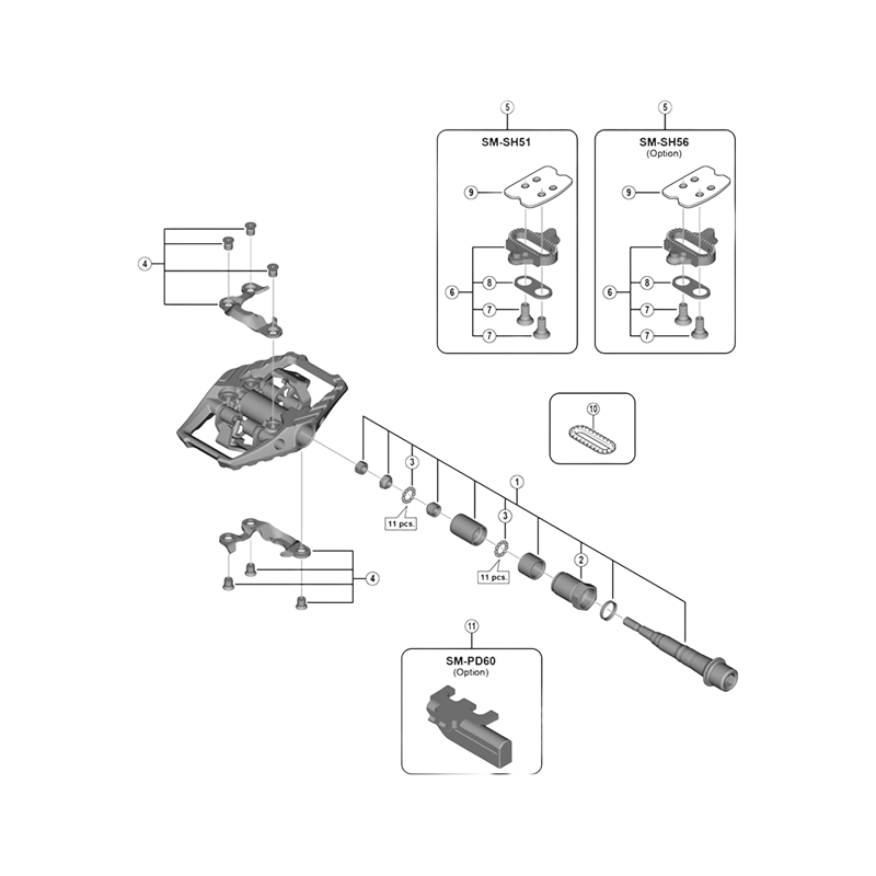 Balfes Bikes Shimano PD-M980 body cover and fixing bolts - left hand | Free postage over £30, £10 off first order, price match & 0% finance.