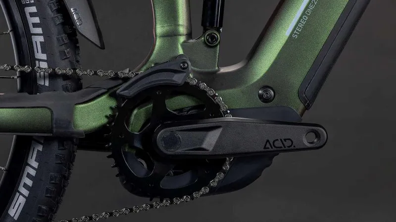 Cube Stereo Hybrid one22 Slx 800 Full Suspension Electric Mountain Bike 2026 in Stellar/Green-3