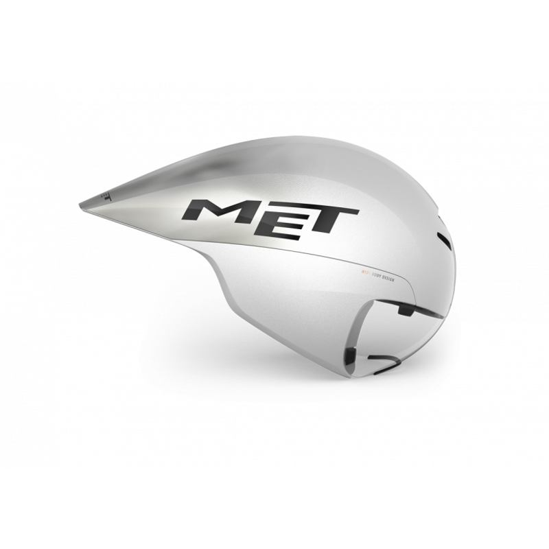 MET Drone II Wide Body Time Trial Helmet in White-1