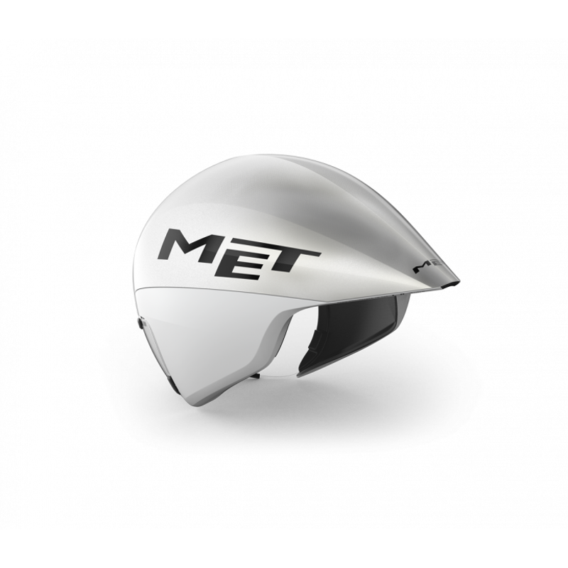 MET Drone II Wide Body Time Trial Helmet in White-2