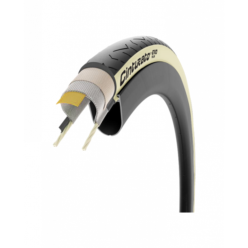 PIRELLI Cinturato EVO TLR Retro Tubeless Tyre in Cream-4