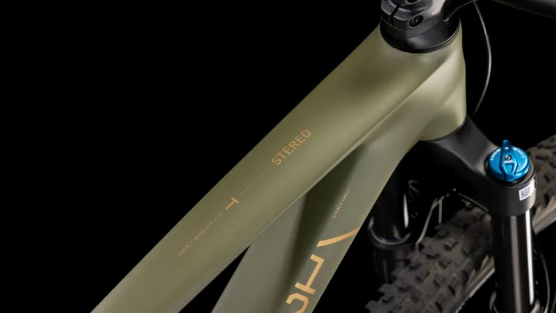 Cube Stereo One22 C:62 TM 29 Full Suspension Mountain Bike 2026 in Dusty Olive/Gold-1