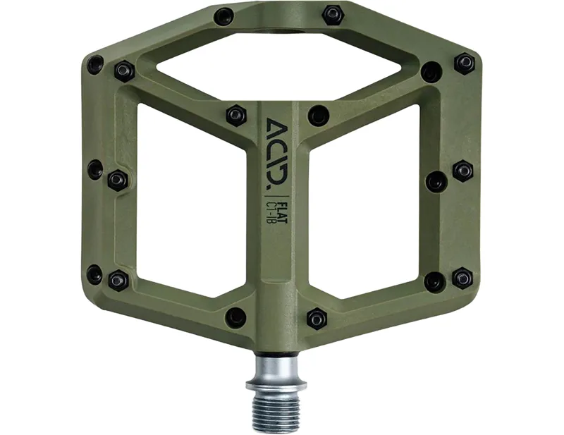 Balfes Bikes Acid ACID C1-IB FLAT PEDALS in Olive | Free postage over £30, £10 off first order, price match & 0% finance.