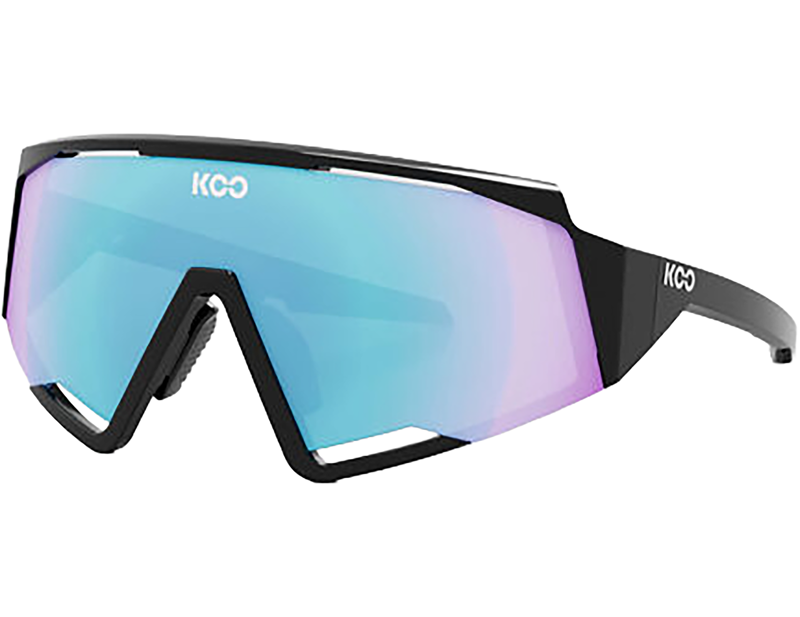 Koo Spectro Sunglasses in Black/Turquoise Mirror