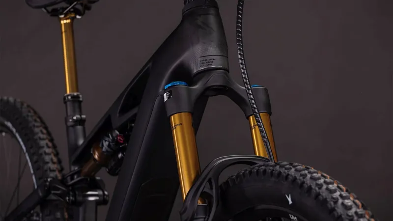 Cube Stereo Hybrid one44 HPC AT 800 Electric Full Suspension Mountain Bike 2026 in Carbon/Gold-5